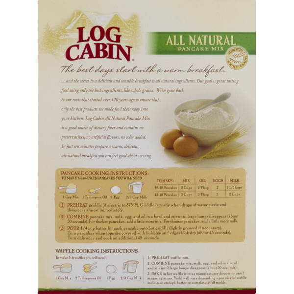 Log Cabin All Natural Pancake Mix 28 Oz Instacart
