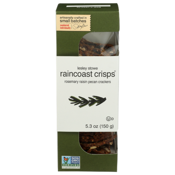 Lesley Stowe Raincoast Rosemary Raisin Pecan Crisps Same-Day