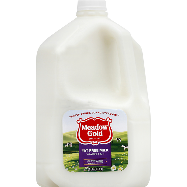 Meadow Gold Milk, Fat Free