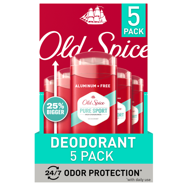 Old Spice Aluminum Free Deodorant for Men, Pure Sport High