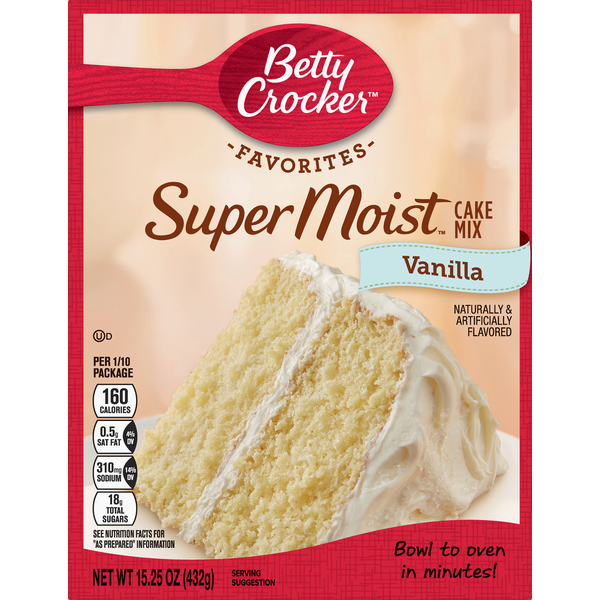 Betty Crocker Cake Mix, Vanilla (15.25 oz) from Walmart Instacart