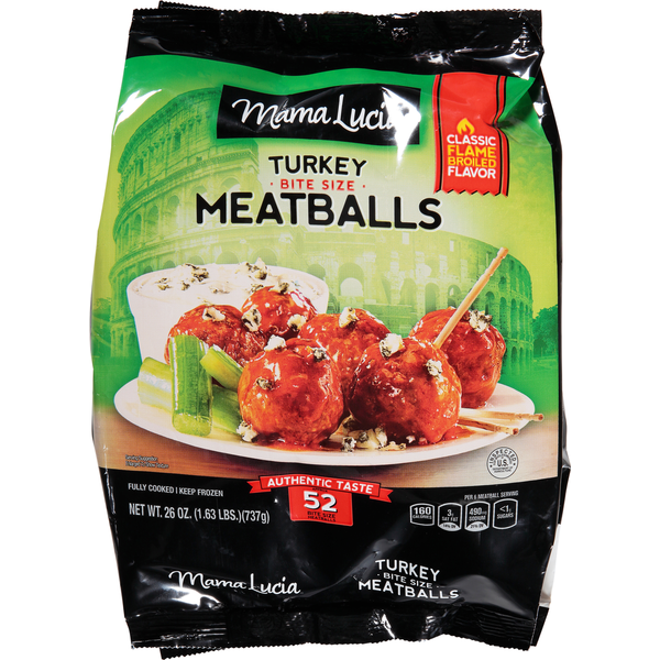Mama Lucia Meatballs, Turkey, Bite Size Same-Day Delivery or