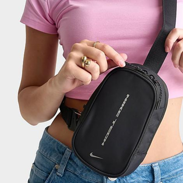 Nike Commute Tech Crossbody Bag, One Size - Black/Black/Reflective Silver