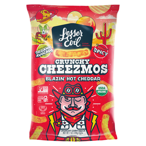 LesserEvil LesserEvil Blazin Hot Cheddar Cheezmos Same-Day