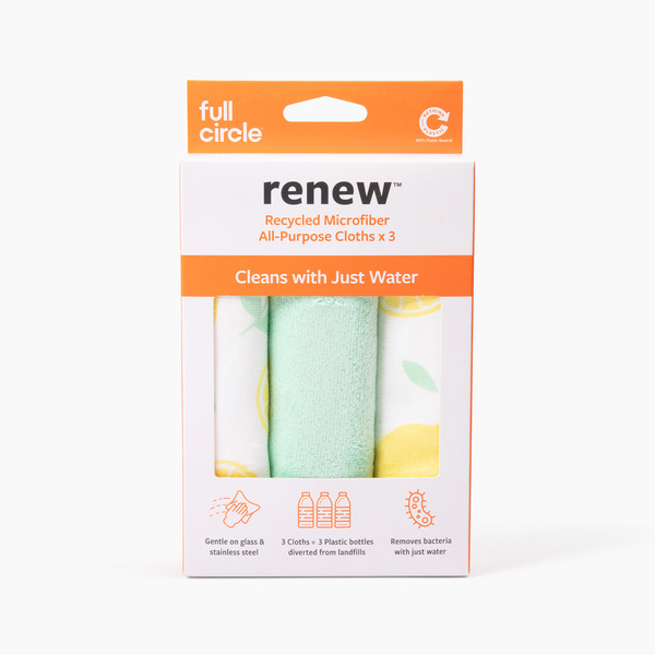 Full Circle Renew, Recycled Microfiber All Purpose Cloths