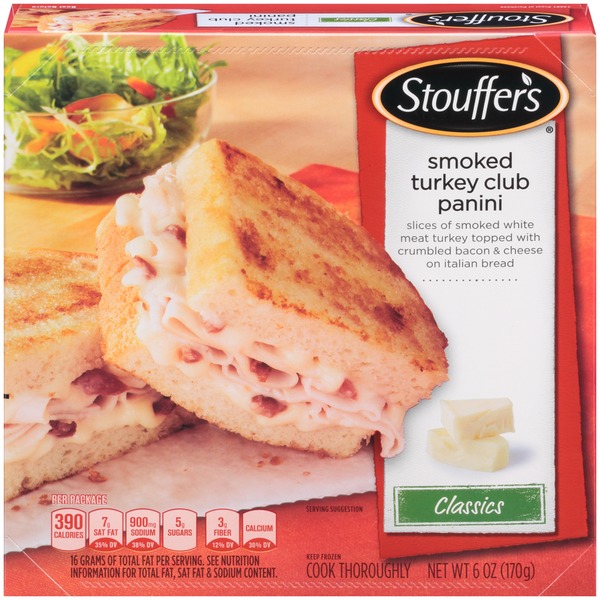 Stouffer's Slices of smoked white meat turkey topped with crumbled