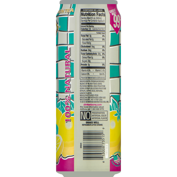 35 Arizona Iced Tea Nutrition Label Labels Design Ideas 2020