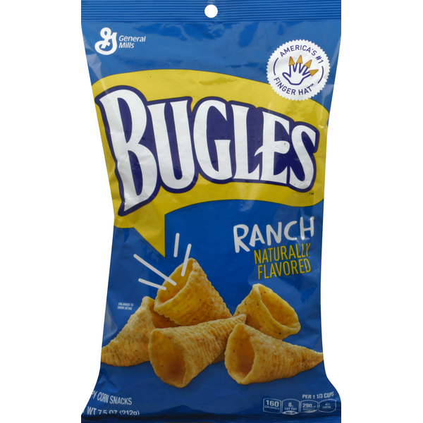 Bugles Corn Snacks, Crispy, Ranch (7.5 oz) Instacart