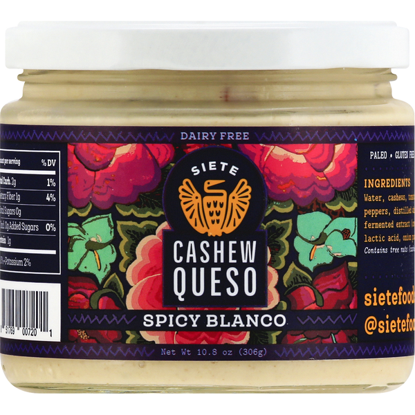 Siete Cashew Queso, Dairy Free, Spicy Blanco