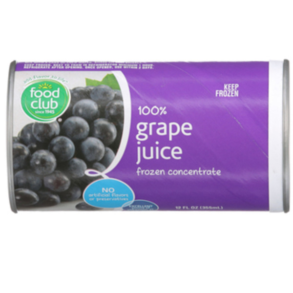 Food Club 100% Grape Juice Frozen Concentrate Same-Day Delivery or