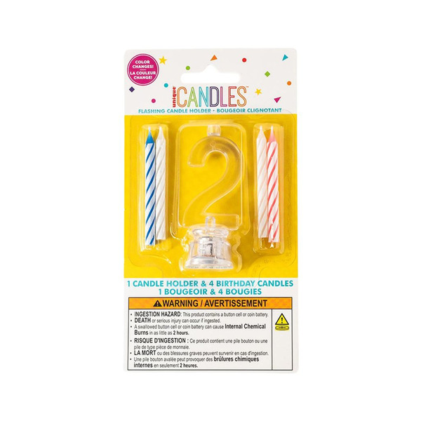 Unique Flashing Candle Holder With Birthday Candle