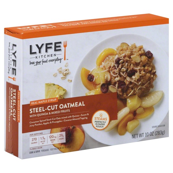 Lyfe Kitchen Oatmeal Steel Cut With Quinoa Mixed Fruits 10 Oz