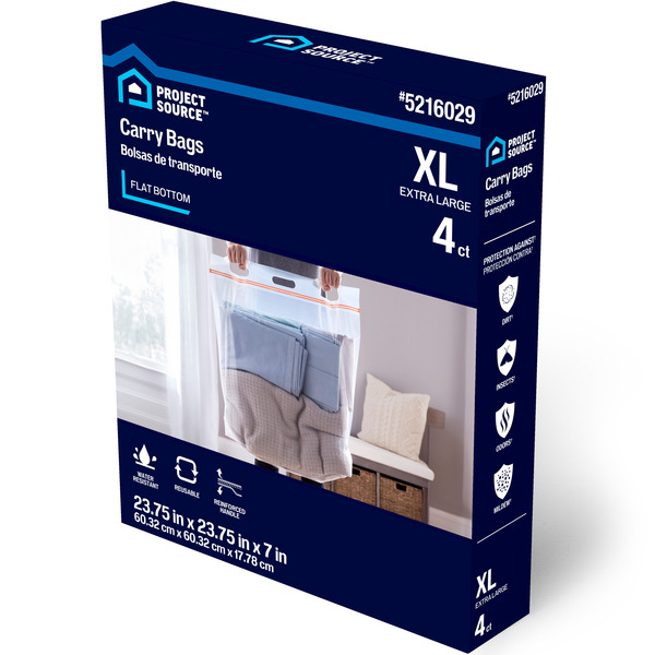 Project Source Extra-Large Shrink-Pak 4 -Count X-large Heavy Duty Clear All-purpose Storage Bag ( 35.75-in H x 23.75-in W )