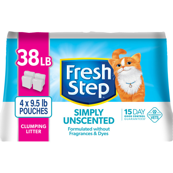Fresh Step Simply Unscented Clumping Litter, Low Dust Formula