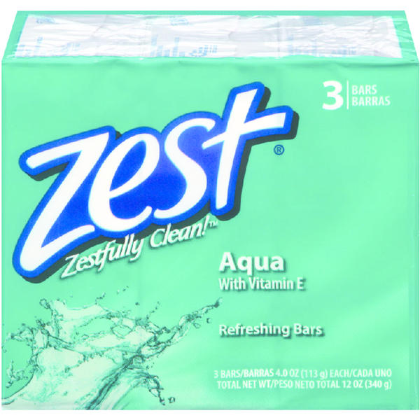 Zest Aqua Pure Cleansing Bar Soap 20% More Moisture 8 Count Pack of 2 for sale M