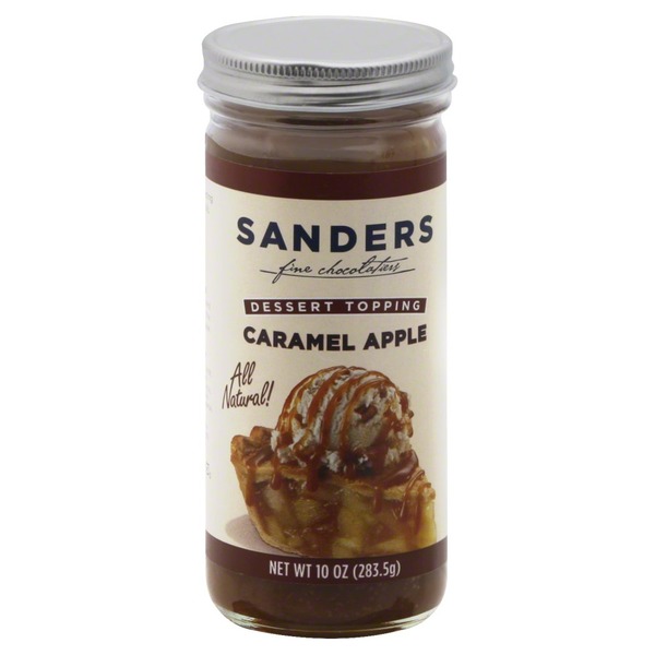 Sanders All Natural, Fine Chocolatiers, Dessert Topping, Caramel Apple
