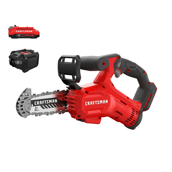 CRAFTSMAN V20 20-volt max 6-in Battery 2 Ah Chainsaw Battery Included Charger Included