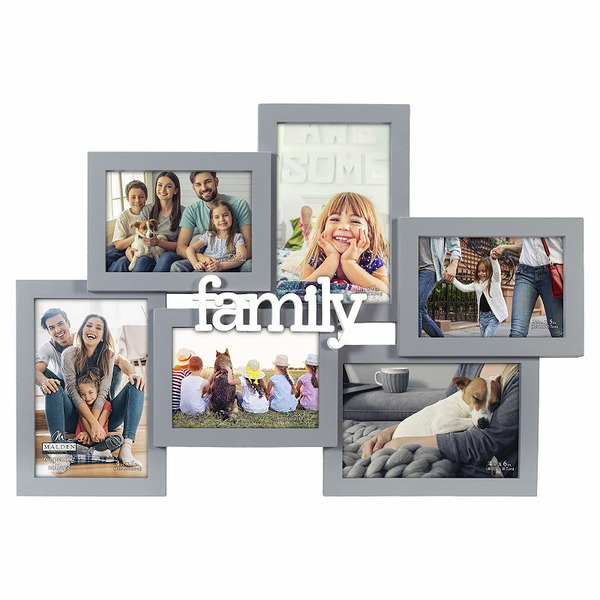Malden Opening Dimensional Family Collage Frame - Gray