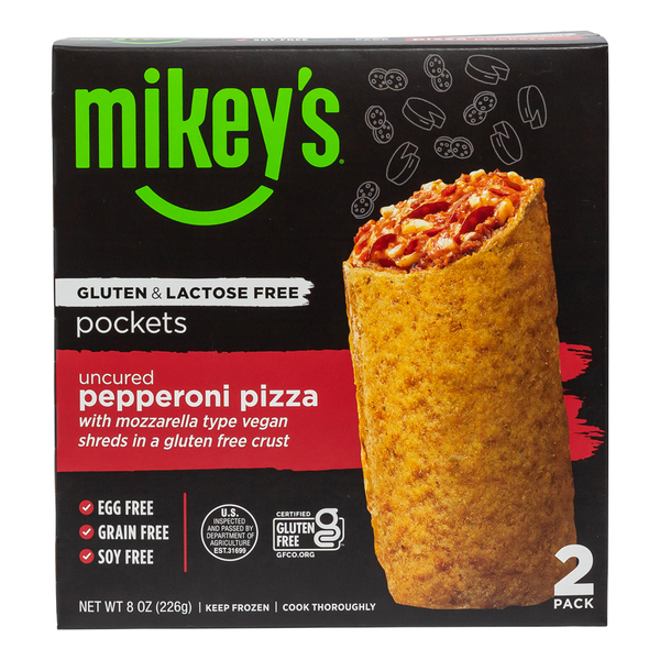 Mikey's Pizza Pockets, Gluten & Lactose Free, Uncured Pepperoni, 2