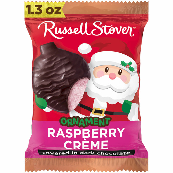 Russell Stover Christmas Dark Chocolate Raspberry Crème Ornament
