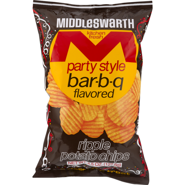 Middleswarth Ripple Potato Chips BarBQ (4.5 oz) Instacart