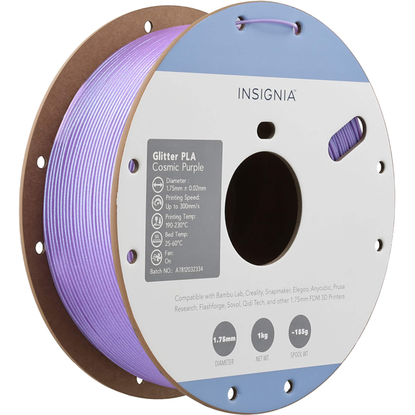 Insignia PLA Glitter 1.75 mm Filament - Cosmic Purple