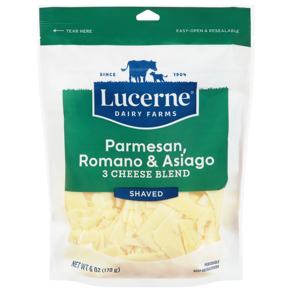 Lucerne Parmesan/Romano/Asiago Shaved Cheese