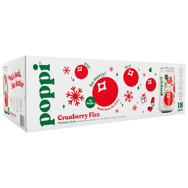 Poppi Soda, Cranberry Fizz, 12 fl oz, 18-count