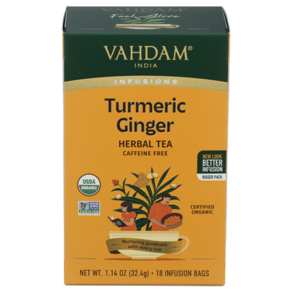 Vahdam Teas Organic Turmeric Ginger Herbal Tea