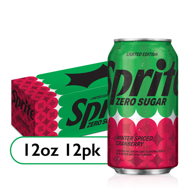 Sprite Winter Spiced Cranberry Zero Sugar Soda Pop Same-Day