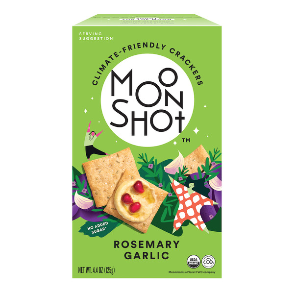 Moonshot Organic Crackers, Rosemary Garlic