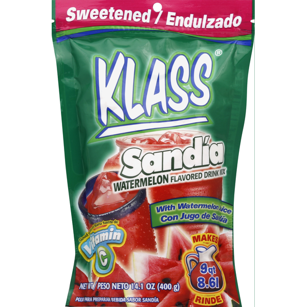Klass Flavored Drink Mix, Sweetened, Watermelon
