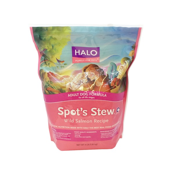 halo spot s stew salmon dry dog food 4 lb from natural grocers