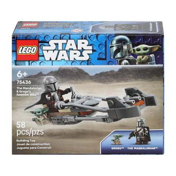 LEGO Star Wars The Mandalorian & Grogu Speeder Bike Building Set, 58 Piece