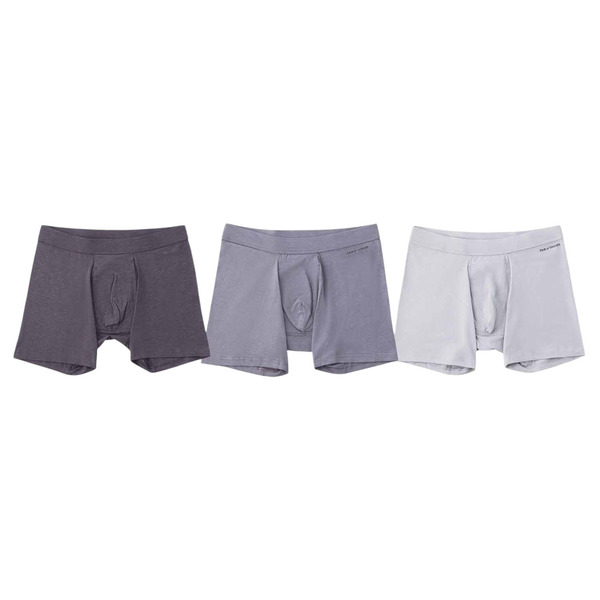 Pair of Thieves Men's Quick Dry Cotton Boxer Briefs, Large - Gray