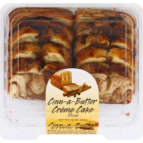 Olson's Baking Company Creme Cake, CinnaButter, Sliced (16 oz