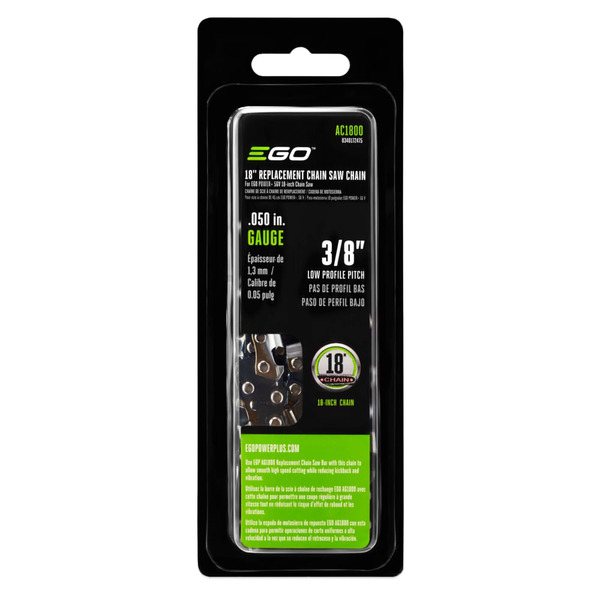 EGO 62 Link Replacement Chainsaw Chain For 18-in , 0.050-in Gauge , 3/8-in Pitch