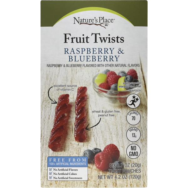 Nature's Place Raspberry & Blueberry Fruit Twists (0.7 oz) Instacart