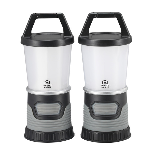 Project Source 500-Lumen 3 -Mode LED Camping Lantern 2 -Pack