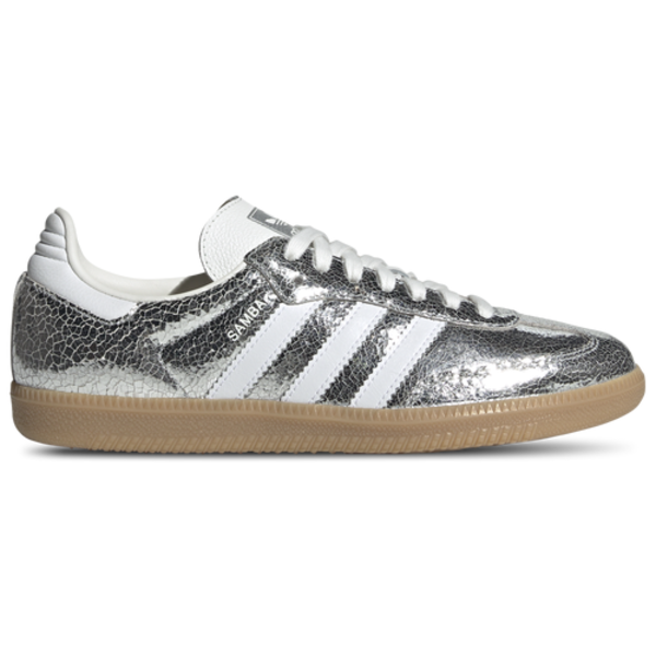 adidas Women's Samba OG Shoes, Size 8.0, Medium/B - Silver/Silver