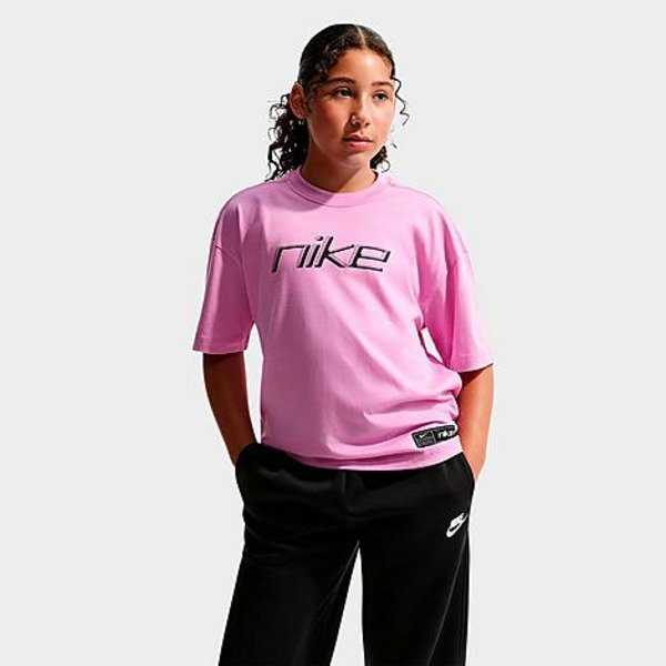 Nike Kids' Sportswear Loose Open Hem Pant, L - Black/White