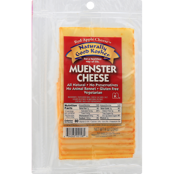 Apple Smoked Cheese Cheese Slices, Muenster (8 oz) Instacart
