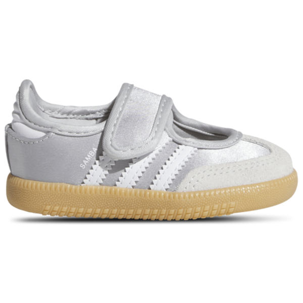 adidas Girls' Originals Samba Jane Shoes, Size 10 - Silver/Silver