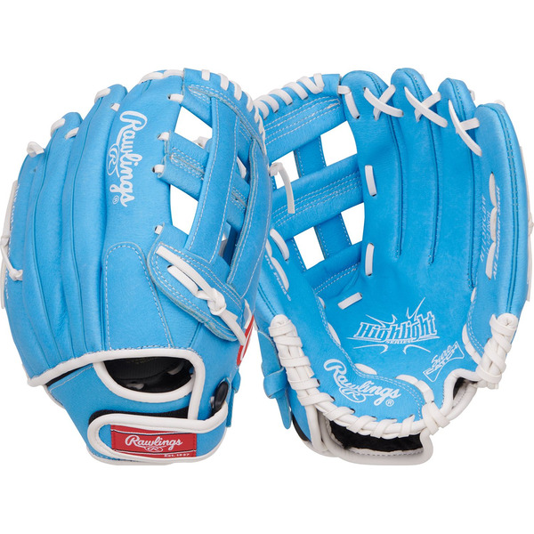 Rawlings Youth 2025 Right Hand Throw Highlight Series Gloves - Columbia Blue