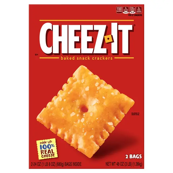 Cheez-It Baked Snack Crackers, 2 x 24 oz