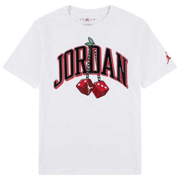 Jordan Big Kids' AJ13 Cherry Dice T-Shirt, L - White