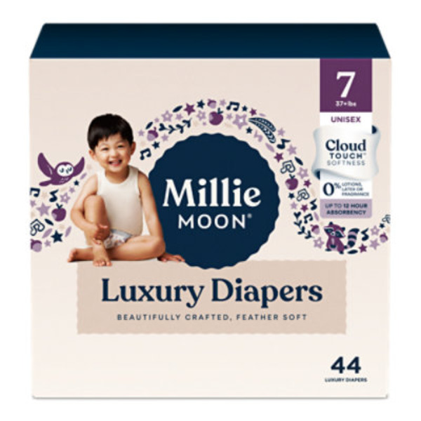 MILLIE MOON Luxury Diapers, Size 7, 44 Count