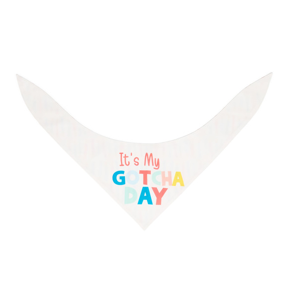 Youly Gotcha Day Dog Bandana, S/M - White