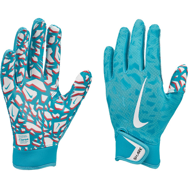 Nike Youth Shark 2.0 Pee Wee Football Gloves, S/M - Chlorine Blue