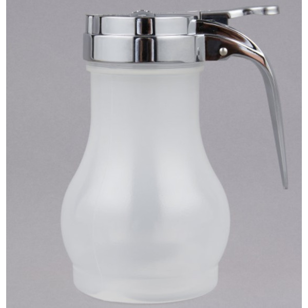 Tablecraft - #PP410 Teardrop Syrup Dispenser with Chrome Plated Metal Top, 10 Oz